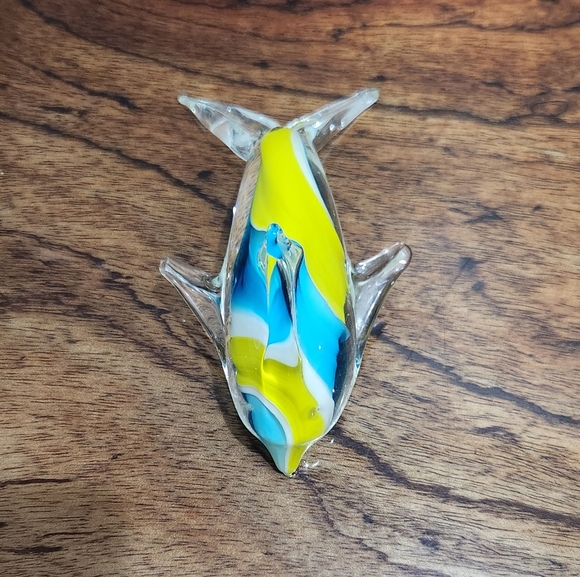 Hand Blown Vintage Glass Dolphin Figure - Picture 4 of 8